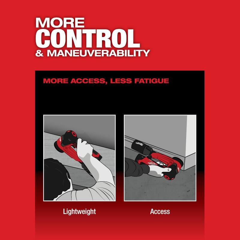 Milwaukee M12 FUEL 12V Lijadora orbital aleatoria inalámbrica sin escobillas de 3 pulgadas de detalle de iones de litio - 2535-20
