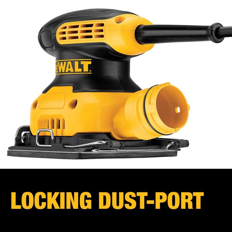 Kit de lijadora de palma de lámina de 1/4 de DEWALT de 2.3 amperios con bolsa de contratista - DWE6411K