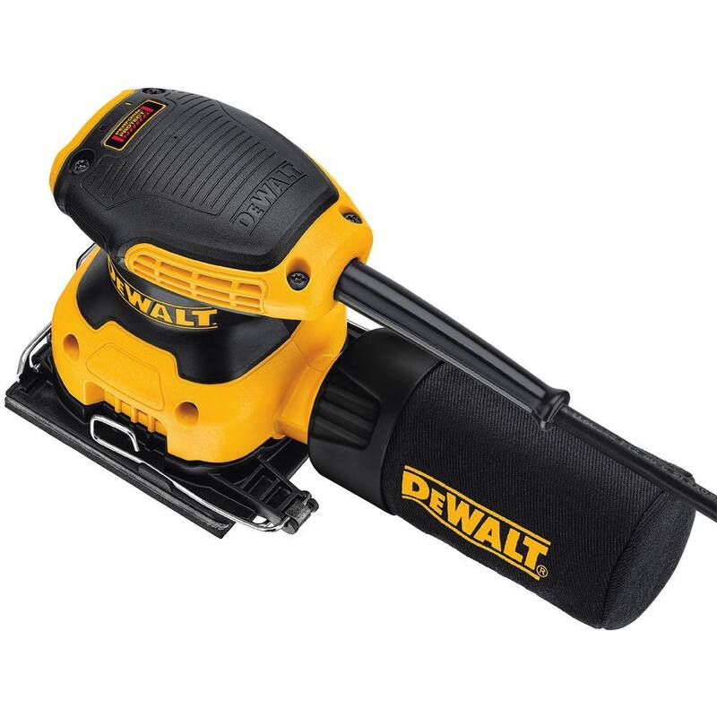 Kit de lijadora de palma de lámina de 1/4 de DEWALT de 2.3 amperios con bolsa de contratista - DWE6411K