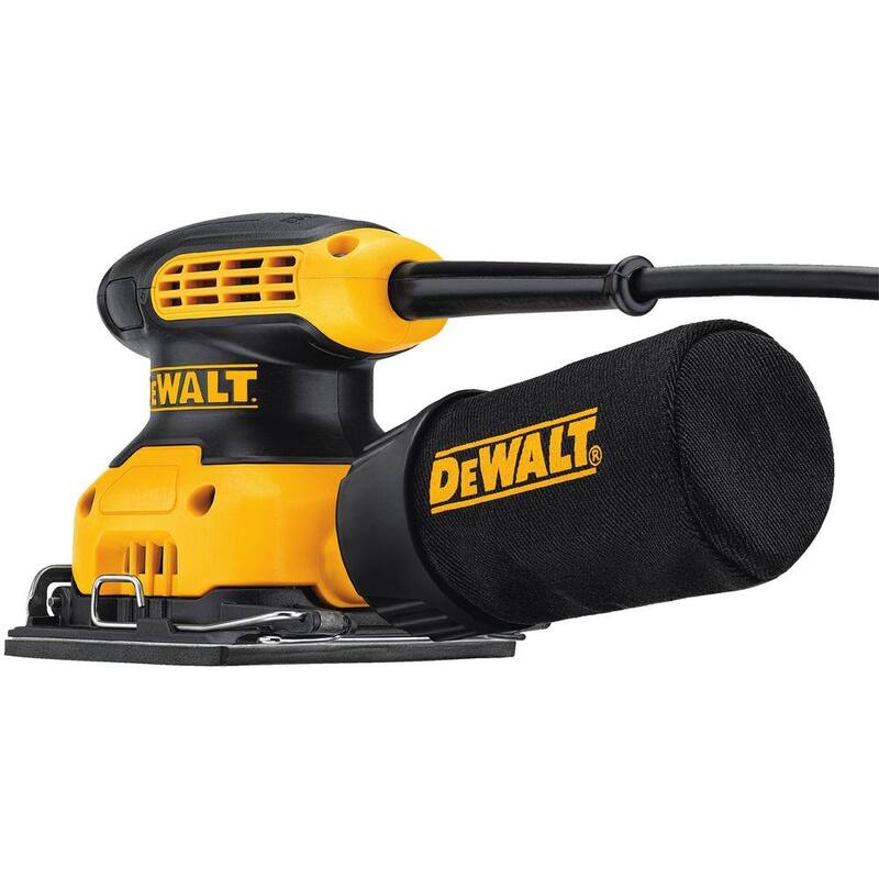 Kit de lijadora de palma de lámina de 1/4 de DEWALT de 2.3 amperios con bolsa de contratista - DWE6411K