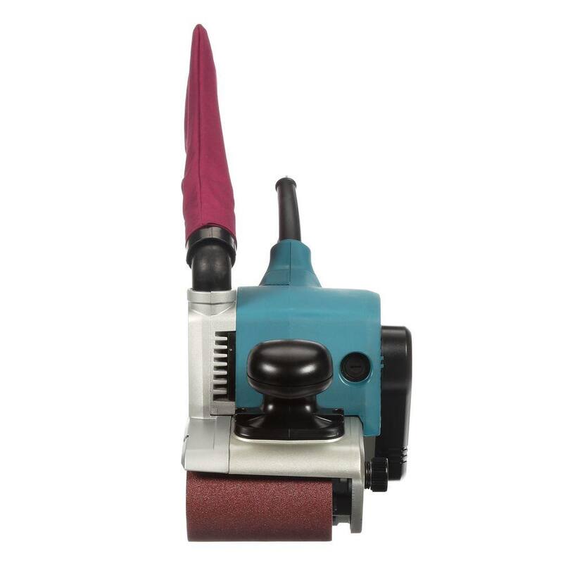 Lijadora de banda con cable Makita de 11 amperes, 4 pulg. x 24 pulg. con cinturón abrasivo, cinturón 80G y bolsa de polvo - 9403
