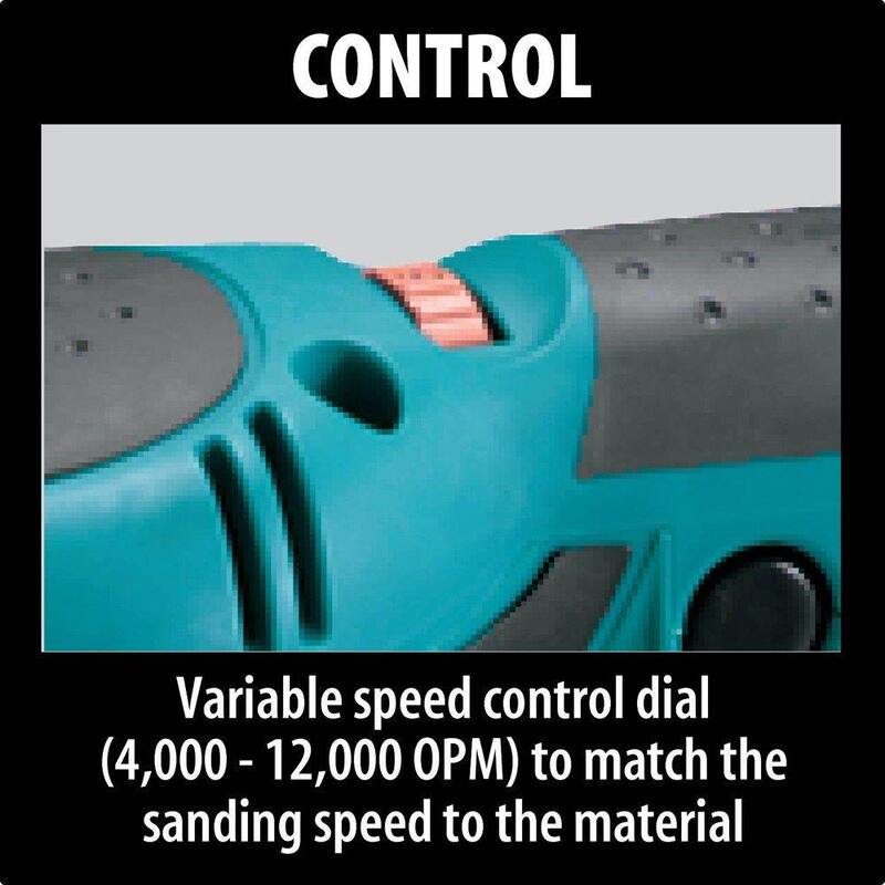 Lijadora Orbital Aleatoria con Velocidad Variable de 5 in, con Bolsa para Polvo de 3 Amp de Makita - BO5041