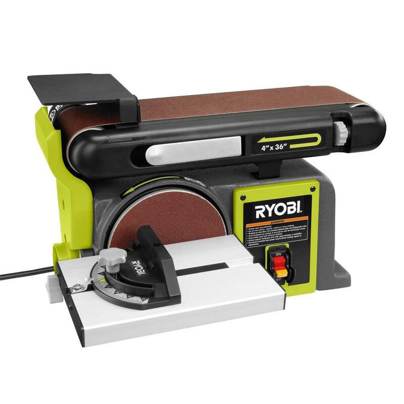 Lijadora de banda y disco RYOBI con cable de 4 pulgadas por 36 pulgadas - BD4601G