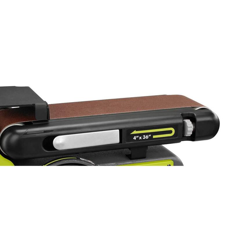 Lijadora de banda y disco RYOBI con cable de 4 pulgadas por 36 pulgadas - BD4601G
