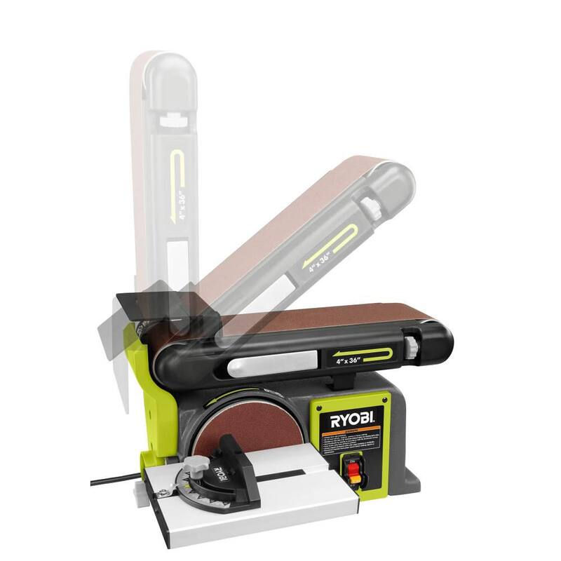 Lijadora de banda y disco RYOBI con cable de 4 pulgadas por 36 pulgadas - BD4601G