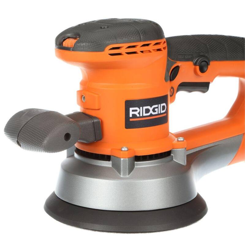 Lijadora Orbital Aleatoria de Doble Velocidad de 6 pulgadas con Tecnología AIRGUARD - R26111 de 4 Amperios con Cable de RIDGID