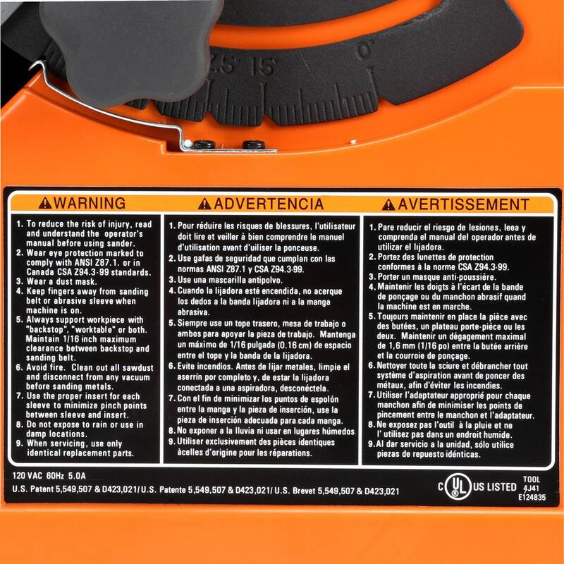 Lijadora de banda/ husillo oscilante con cable de 5 amperios RIDGID - EB4424