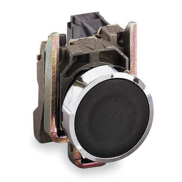 Botón pulsador no iluminado Schneider Electric, 22 mm, 1NA/1NC, negro - XB4BA25