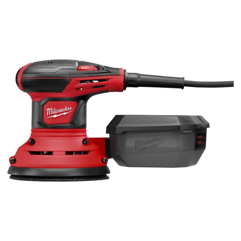 Lijadora orbital aleatoria de palma con cable de 3 amperes de Milwaukee de 5 pulgadas - 6034-21