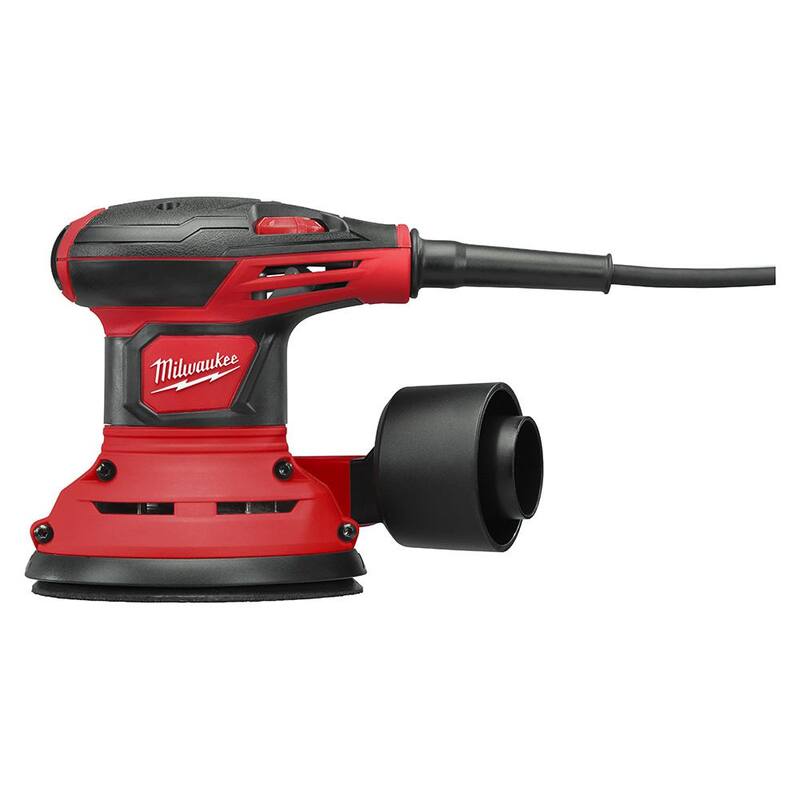Lijadora orbital aleatoria de palma con cable de 3 amperes de Milwaukee de 5 pulgadas - 6034-21