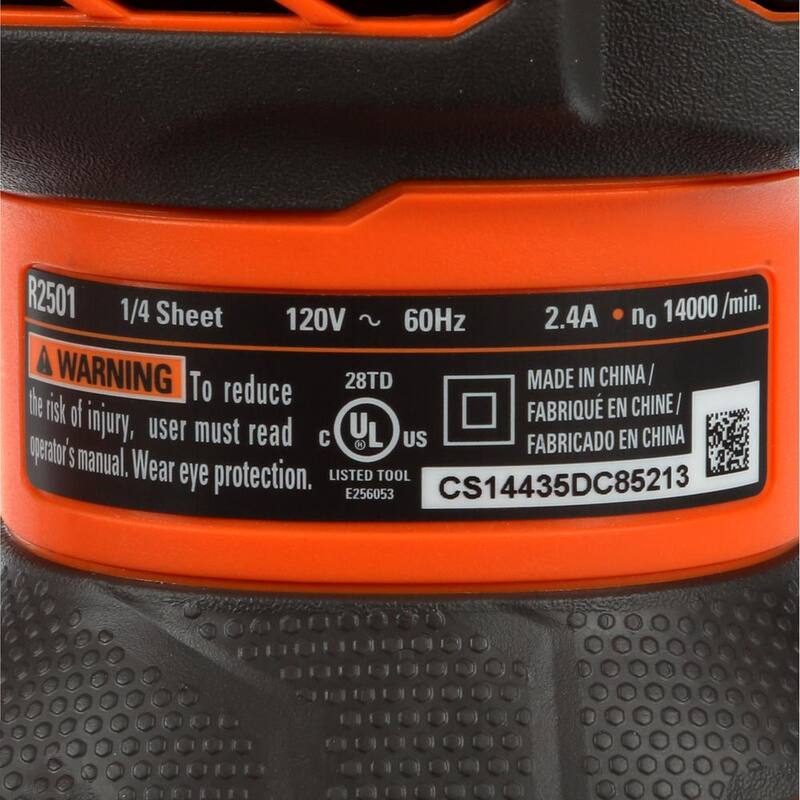 Lijadora eléctrica de 1/4 de hoja con tecnología AIRGUARD de 2.4 amperios RIDGID - R25011