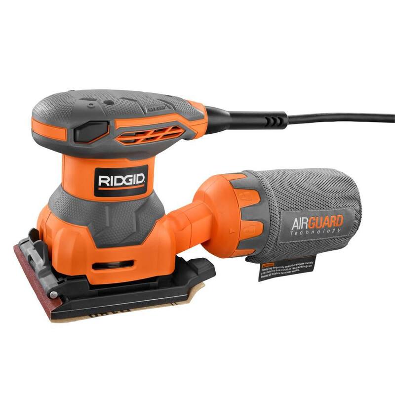 Lijadora eléctrica de 1/4 de hoja con tecnología AIRGUARD de 2.4 amperios RIDGID - R25011