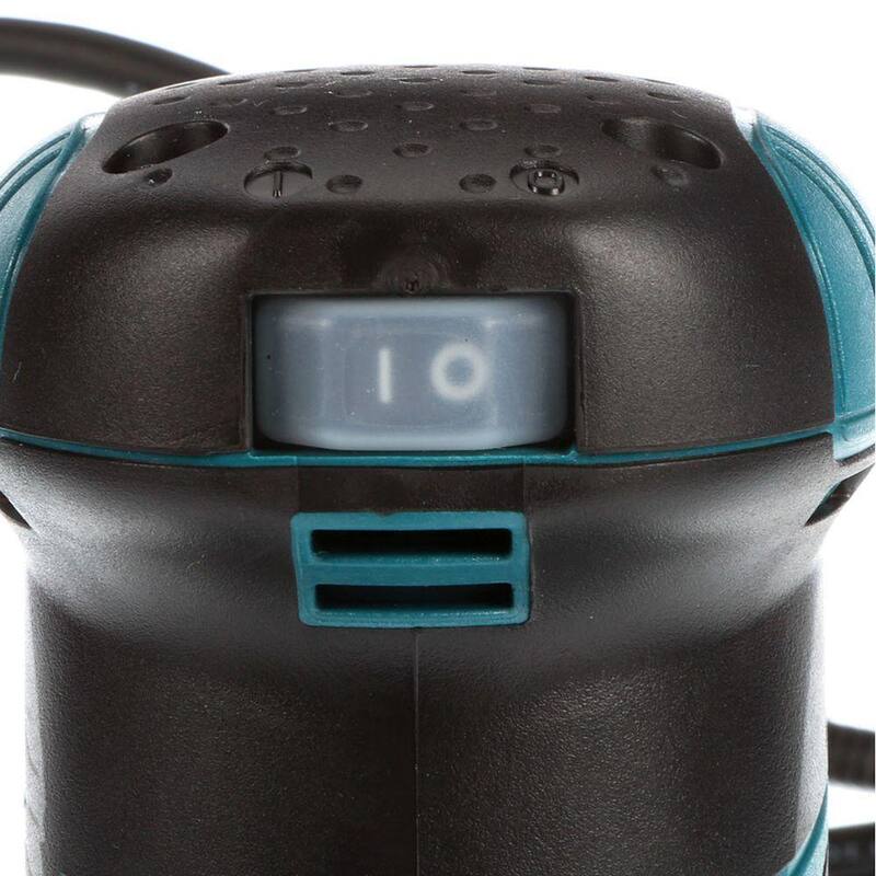 Lijadora orbital de acabado con cable de 2 amperios y hojas de lija de 60G, 100G y 150G, bolsa para polvo y placa perforadora - BO4556 de Makita