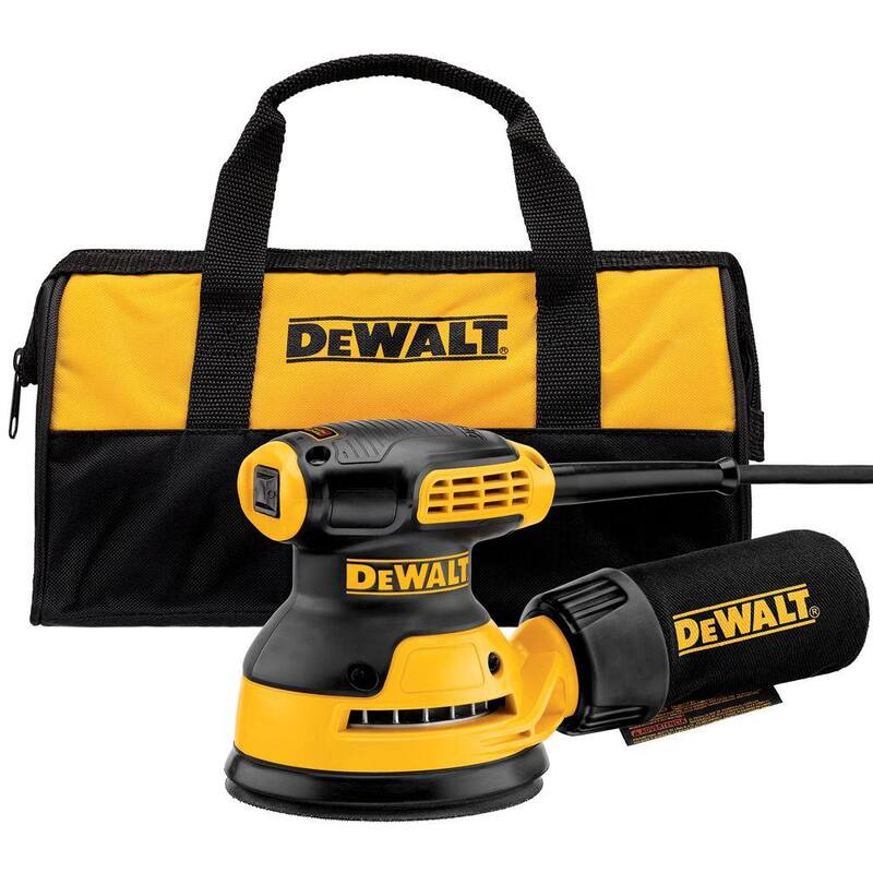 Lijadora orbital aleatoria con gancho y bucle de 5 pulgadas y cable de 3 amperios de DEWALT - DWE6421K