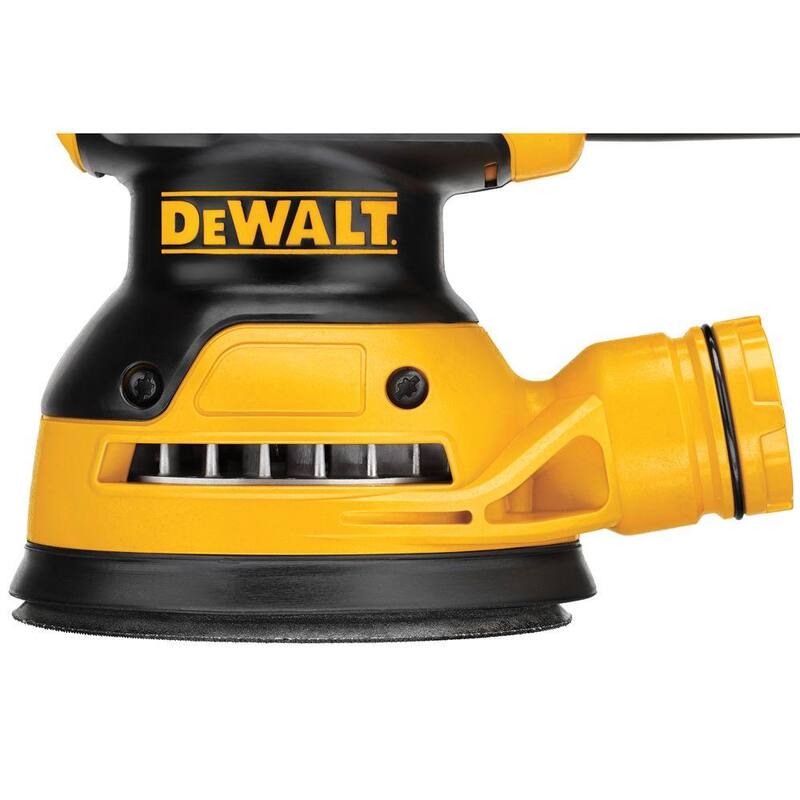 Lijadora orbital aleatoria con gancho y bucle de 5 pulgadas y cable de 3 amperios de DEWALT - DWE6421K