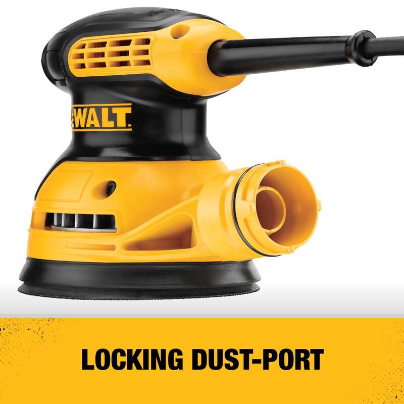 Lijadora orbital aleatoria con gancho y bucle de 5 pulgadas y cable de 3 amperios de DEWALT - DWE6421K