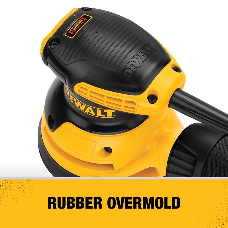 Lijadora orbital aleatoria con gancho y bucle de 5 pulgadas y cable de 3 amperios de DEWALT - DWE6421K