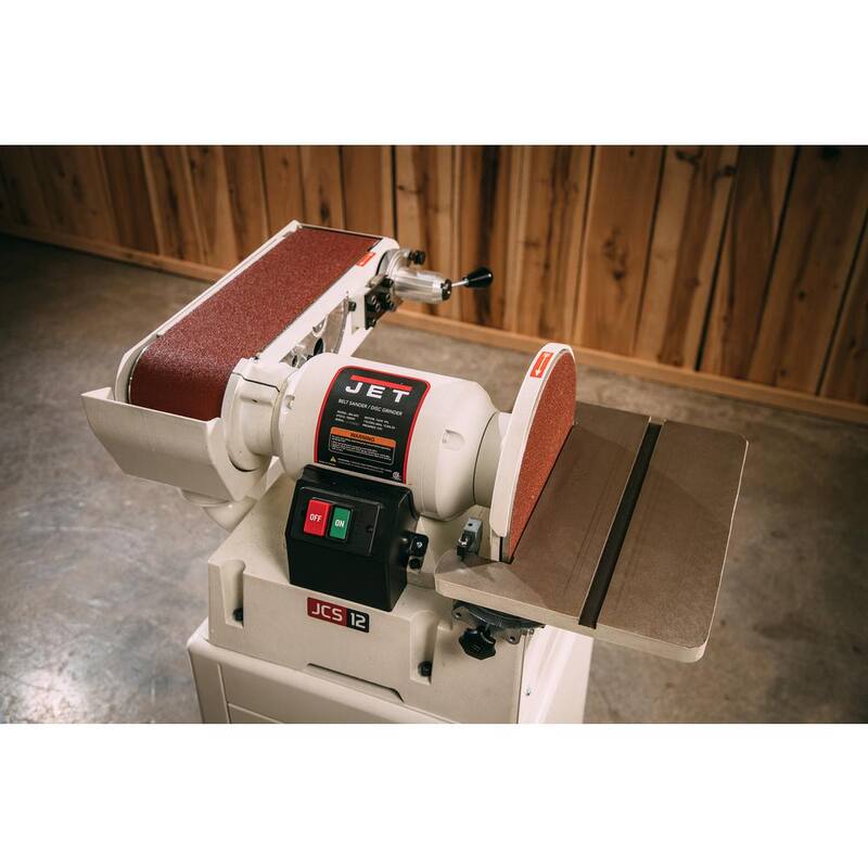 Lijadora de banda y disco Jet 1.5 HP de 6 pulgadas x 48 pulgadas con soporte cerrado, 115/230 voltios JSG-6CS - 708598K
