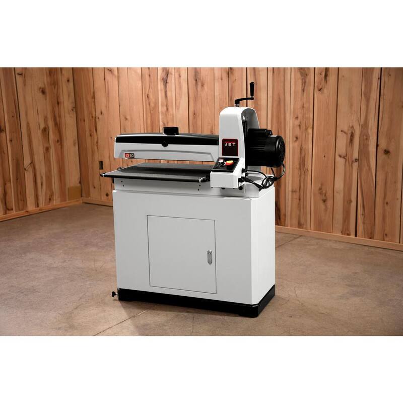 Lijadora de tambor Jet de 25 pulgadas / 50 pulgadas con soporte cerrado, 115 voltios JWDS-2550 - 723544CSK
