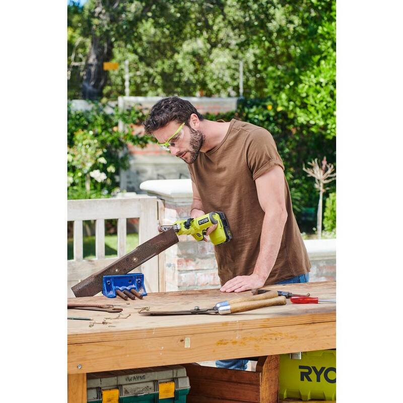 Lijadora de banda inalámbrica de 1/2 pulg. x 18 pulg. RYOBI ONE+ 18V (Herramienta solamente) con bandas de lija de 1/2 pulg. x 18 pulg. (paquete de 3) - PSD101B-A38FS01