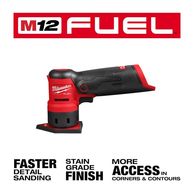 Lijadora orbital inalámbrica Milwaukee M12 FUEL de 12 voltios con tecnología de iones de litio sin escobillas y batería M12 XC de 4.0Ah Starter Kit - 2531-20-48-59-2440