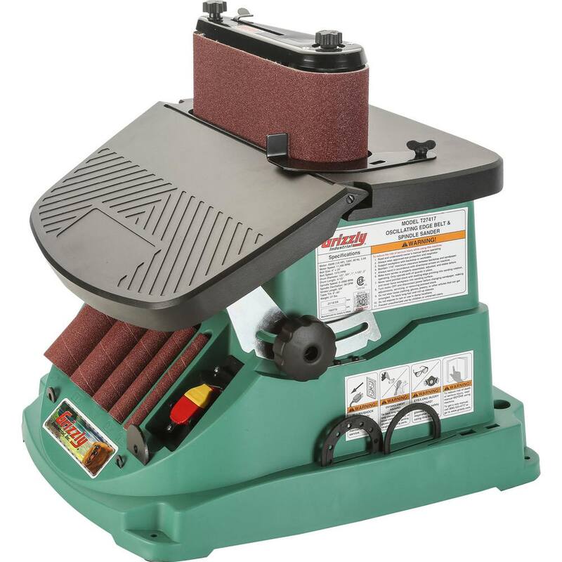 Lijadora de banda oscilante y husillo de borde - T27417 de Grizzly Industrial