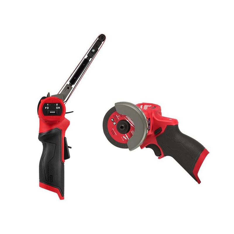 Milwaukee M12 FUEL 12V Lithium-Ion Sin Escobillas Inalámbrico 1/2 in. x 18 in. Bandfile y M12 FUEL 3 in. Cortadora - 2482-20-2522-20