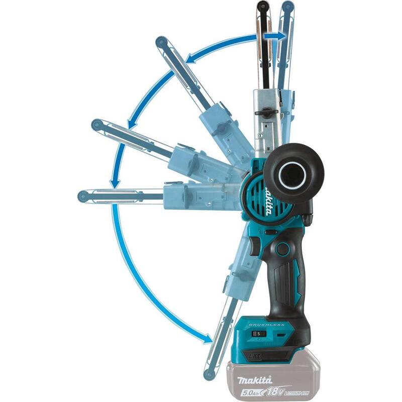 Makita 18V LXT Lithium-Ion Brushless Inalámbrico Lijadora Portátil de Banda Detalle 3/8 x 21 pulgadas (Herramienta Solamente) - XSB01Z