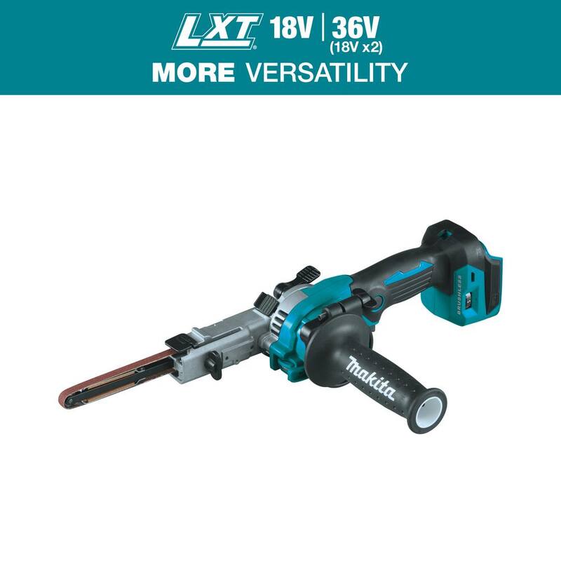 Makita 18V LXT Lithium-Ion Brushless Inalámbrico Lijadora Portátil de Banda Detalle 3/8 x 21 pulgadas (Herramienta Solamente) - XSB01Z