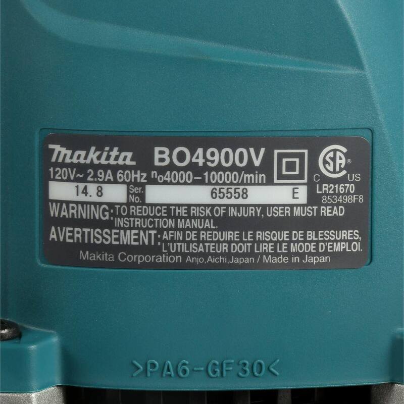 Lijadora electrica de acabado de láminas 1/2 de Makita - BO4900V