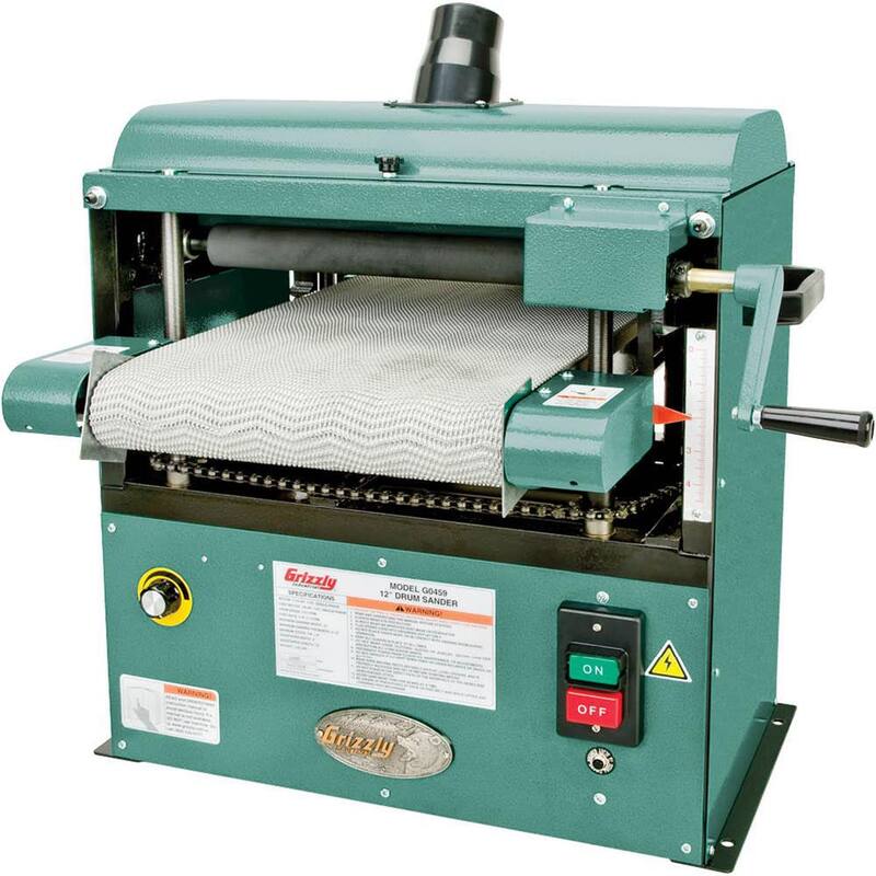 Lijadora de tambor Baby de 12 pulgadas y 1-1/2 HP de Grizzly Industrial - G0459