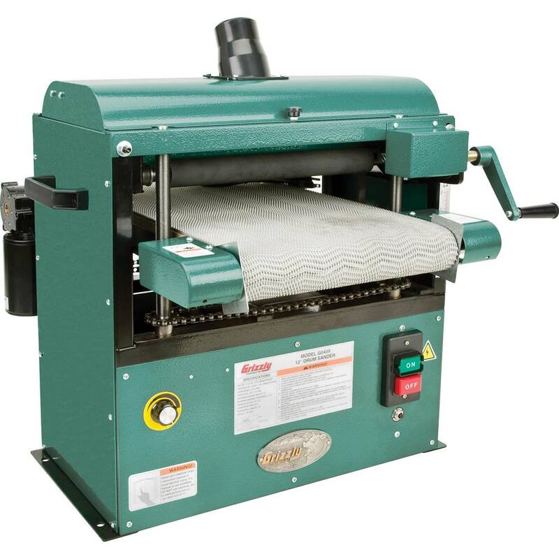 Lijadora de tambor Baby de 12 pulgadas y 1-1/2 HP de Grizzly Industrial - G0459