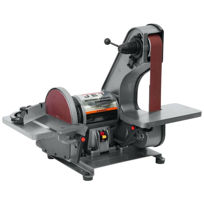 Lijadora de banda y disco de 8 pulgadas Jet 3/4 HP 2 pulgadas x 42 pulgadas de banco, 115-Volt J-41002 - 577004