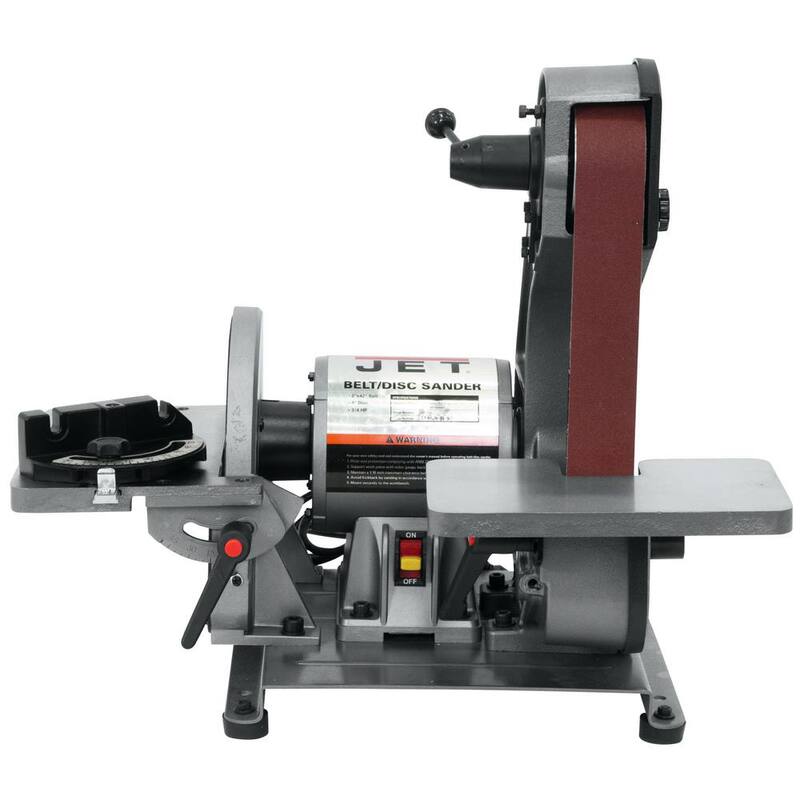 Lijadora de banda y disco de 8 pulgadas Jet 3/4 HP 2 pulgadas x 42 pulgadas de banco, 115-Volt J-41002 - 577004