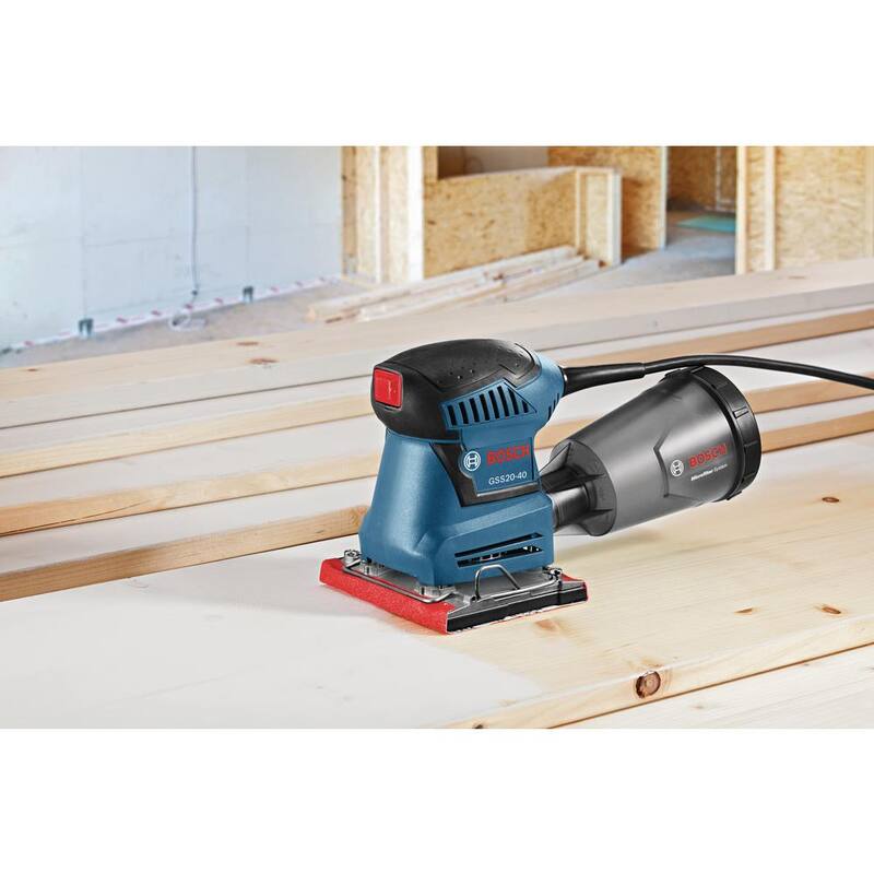 Lijadora orbital de hojas con cable de 1/4 de pulgada y 2 amperios de Bosch - GSS20-40.