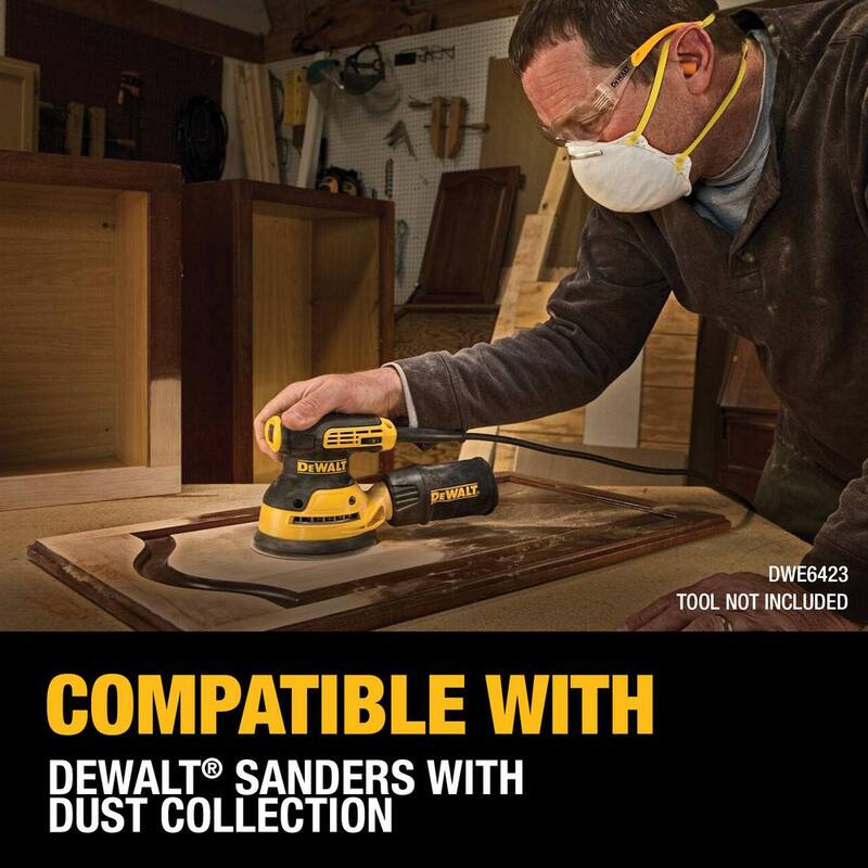 Lijadora orbital aleatoria inalámbrica sin escobillas DEWALT 20V MAX XR de 5 pulgadas y Pad de lijado para lijadora de órbita aleatoria de 5 pulgadas (solo herramientas) - DCW210BWDW4388