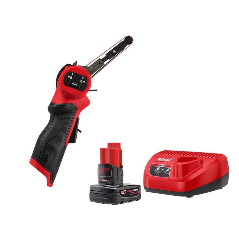 Milwaukee M12 FUEL 12V Lithium-Ion Inalámbrica sin escobillas 3/8 pulgadas x 13 pulgadas Bandfile con batería XC 4.0Ah y cargador - 2483-20-48-59-2440
