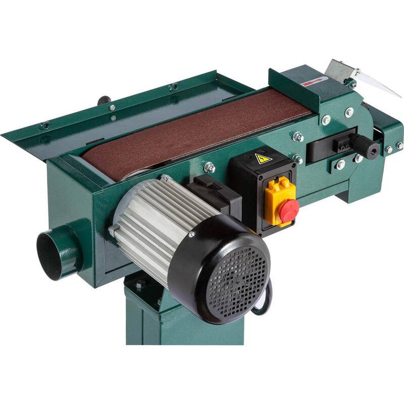 Rectificadora / Lijadora de Banda Metálica de 2 Ruedas de 4 pulgadas x 48 pulgadas - G0897 de Grizzly Industrial