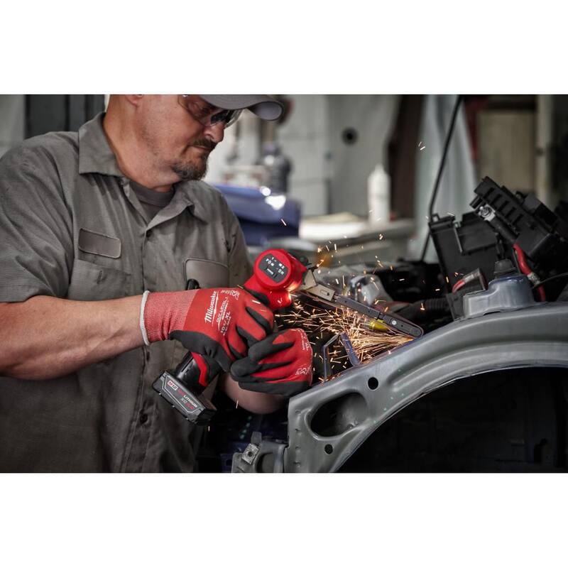 Milwaukee M12 FUEL 12-Volt Lithium-Ion Inalámbrico 1/2 pulg. x 18 pulg. Bandfile con Reemplazo de Rueda de Contacto de Bandfile de 1/2 pulg. - 2482-20-49-16-2482