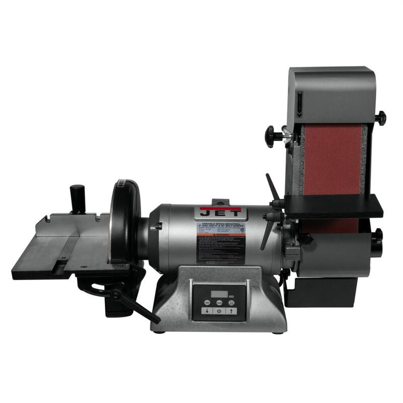 Lijadora de banda de banco de velocidad variable Jet IBDG-436VS, 4x36 pulgadas, con disco de 9 pulgadas - 577634
