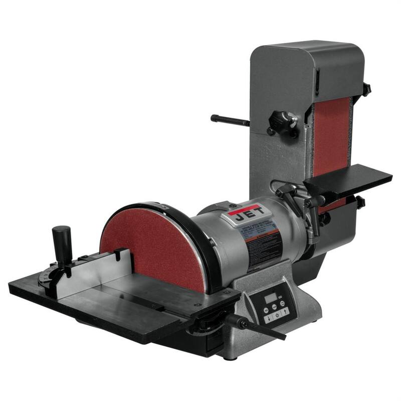Lijadora de banda de banco de velocidad variable Jet IBDG-436VS, 4x36 pulgadas, con disco de 9 pulgadas - 577634