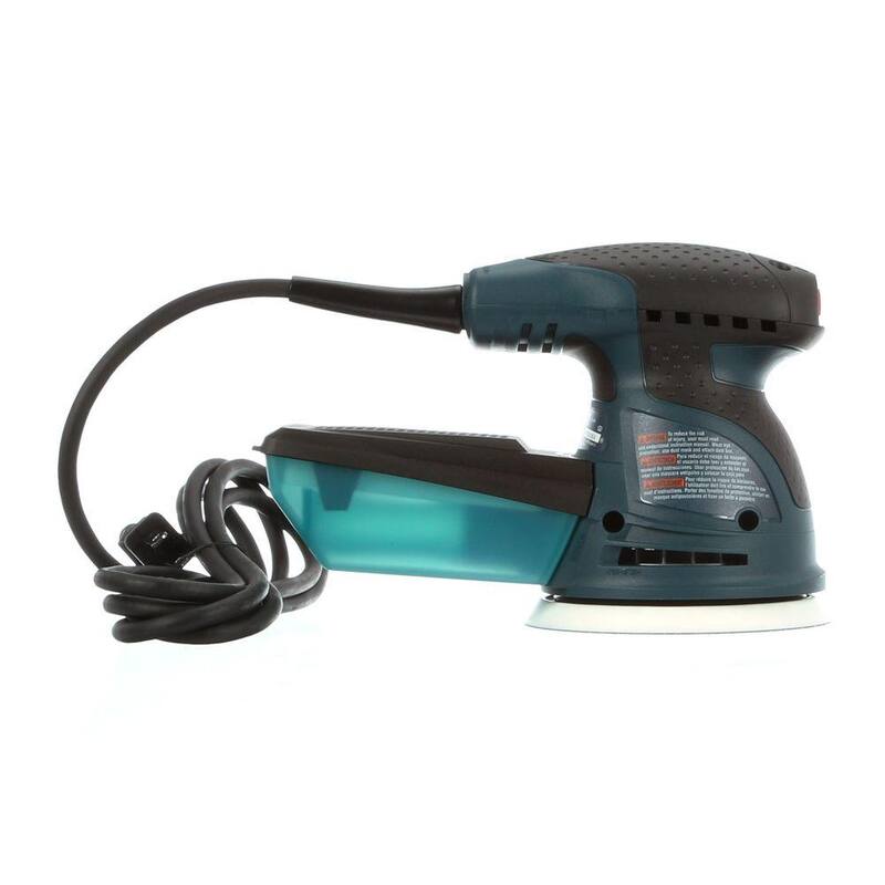 Kit de lijadora/pulidora orbital aleatoria de velocidad variable con cable de 5 pulgadas y 2.5 amperios de Bosch con estuche de transporte resistente - ROS20VSK