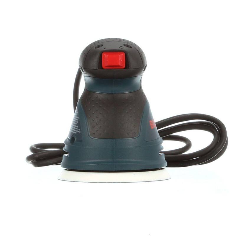 Kit de lijadora/pulidora orbital aleatoria de velocidad variable con cable de 5 pulgadas y 2.5 amperios de Bosch con estuche de transporte resistente - ROS20VSK
