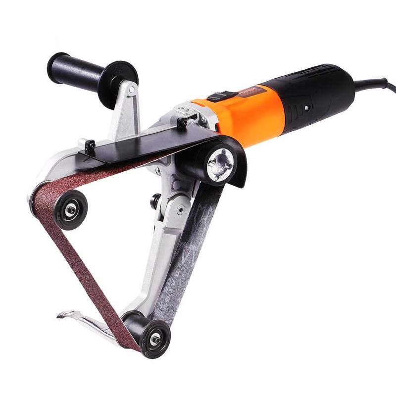 Pulidora de tubo de tubería VEVOR Grinder 1100 vatios con cable Lijadora de banda 6 velocidades 1100 a 3200 RPM, 3 piezas de banda para acabado de pulido - GDSDJ800W15XVD0ZBV1