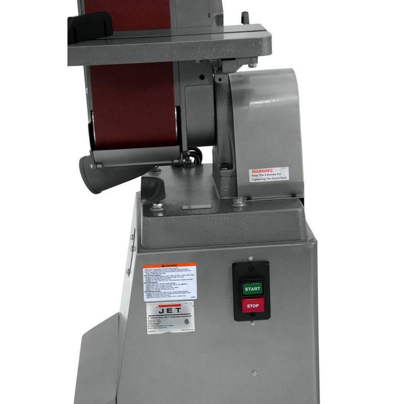 Lijadora de banda horizontal/vertical industrial de 1.5 HP, 6 pulgadas x 48 pulgadas, con soporte cerrado, 115/230 voltios J-4300A - 414600