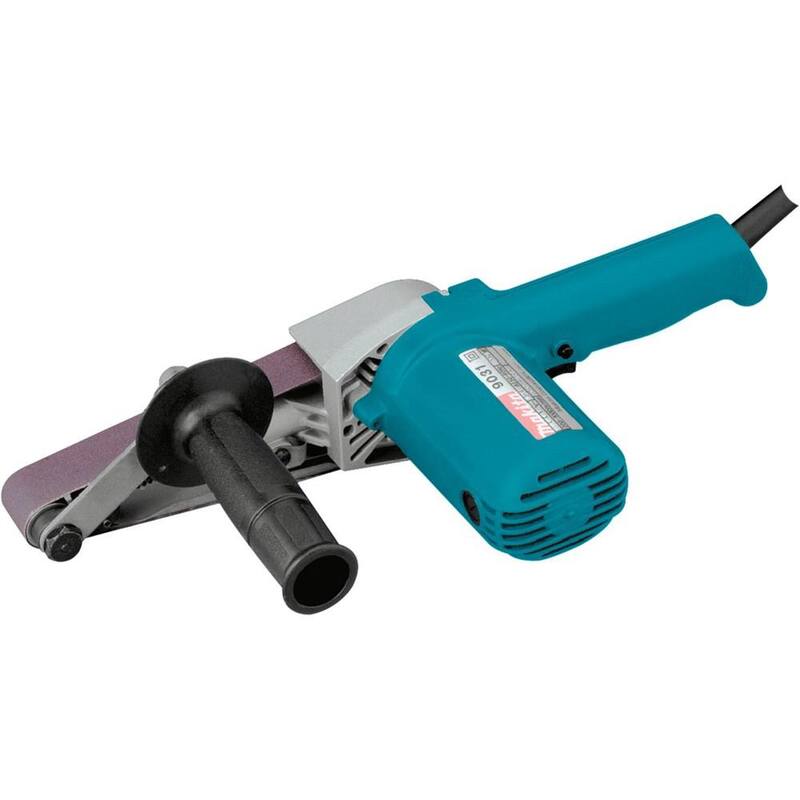 Lijadora de banda con cable de 5 amperes Makita de 1-1/8 pulg. x 21 pulg. con banda abrasiva de grano 80 de 1-1/8 pulg. x 21 pulg., paquete de 10 - 9031-742303-3