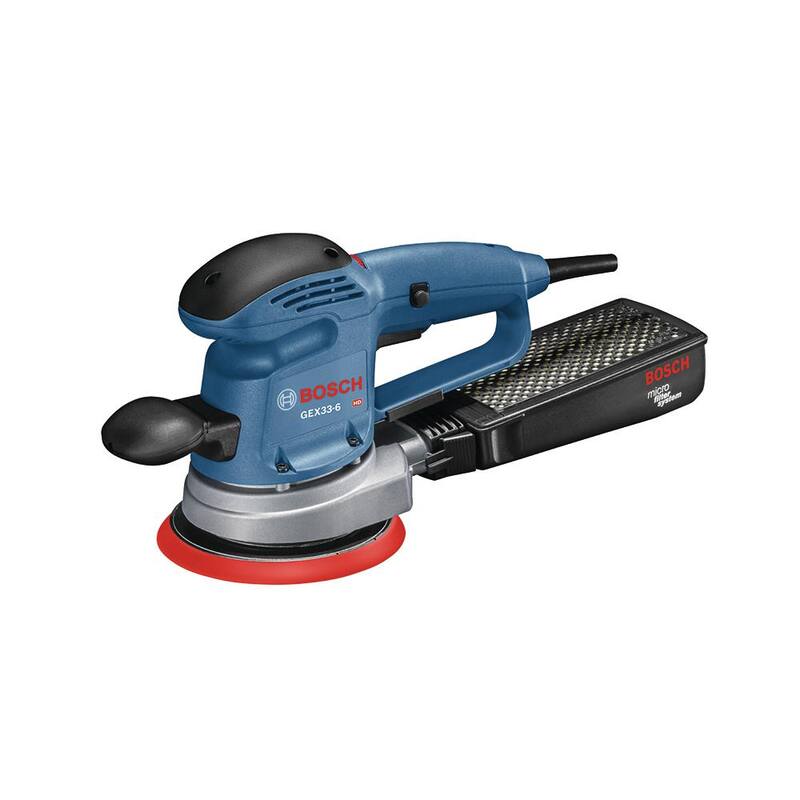 Lijadora/pulidora orbital aleatoria con múltiples orificios y cable de 6 pulgadas - GEX33-6N de Bosch
