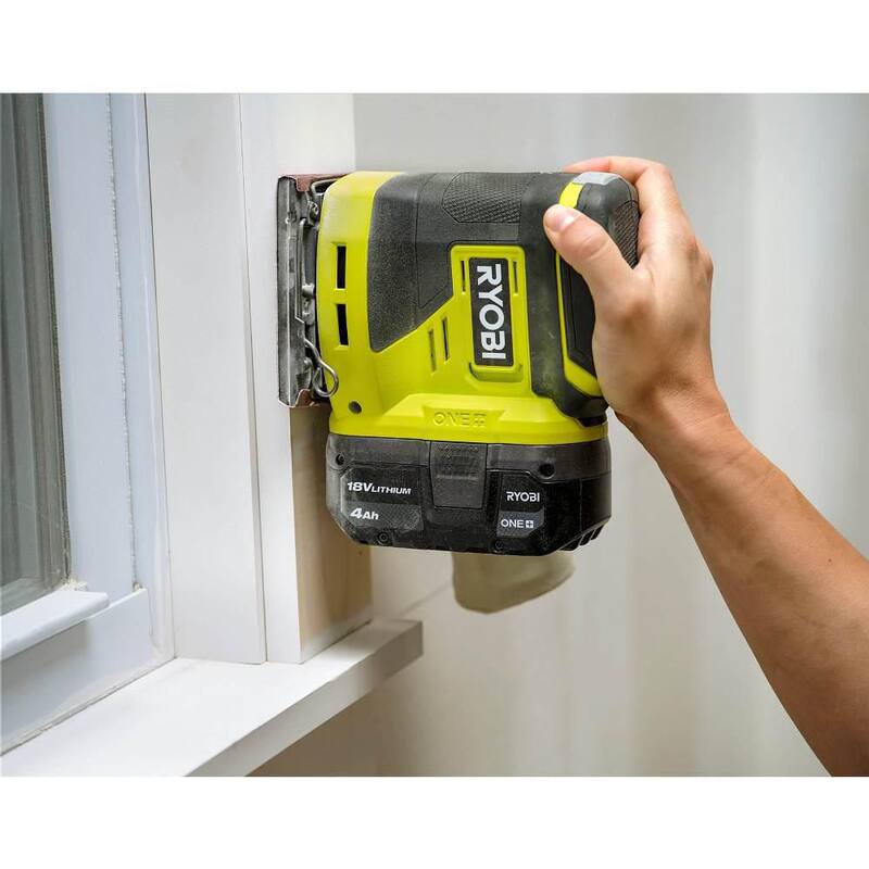Lijadora de lámina inalámbrica de 1/4 de Ryobi One+ 18V con batería de 4.0 Ah y cargador - PCL401K1