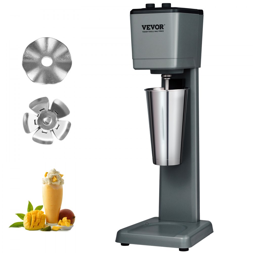VEVOR Milkshake Maker Machine, 375W Commercial Milk Shake Maker Mixer, Single Head Drink Mixer Blender Machine, 3-Speed Milkshake Blender with 27.7oz Stainless Steel Cup for Commercial - DTNXJHABS375WK7HDV1