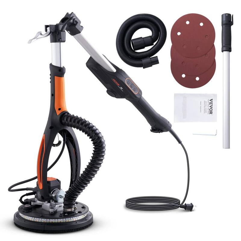 Lijadora de Paneles de Yeso de 800 vatios con Motor sin Escobillas y Velocidad Variable de 1000-2300 RPM - GSGQSGJYSWLEDMC8GV1